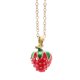thumbnail image 3 of OUNONA 1Jgo Collar Con Colgante De Fresa Y Aretes Colgantes De Inoxidable Para Mujer, 3 of 7