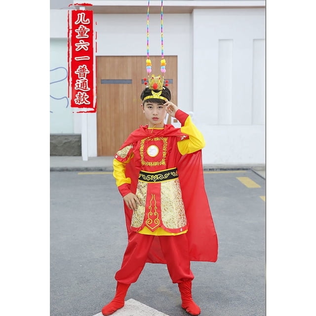 Disfraz de cosplay para el día del niño de Halloween, mitología china, viaje al oeste, ropa de actuación escénica de Sun Wukong