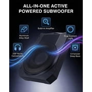 Ultra Slim Car Subwoofer Sedan Truck with Built-in Amplifier Under Seat Mountable Max Power 1000W 10 Compact Subwoofer