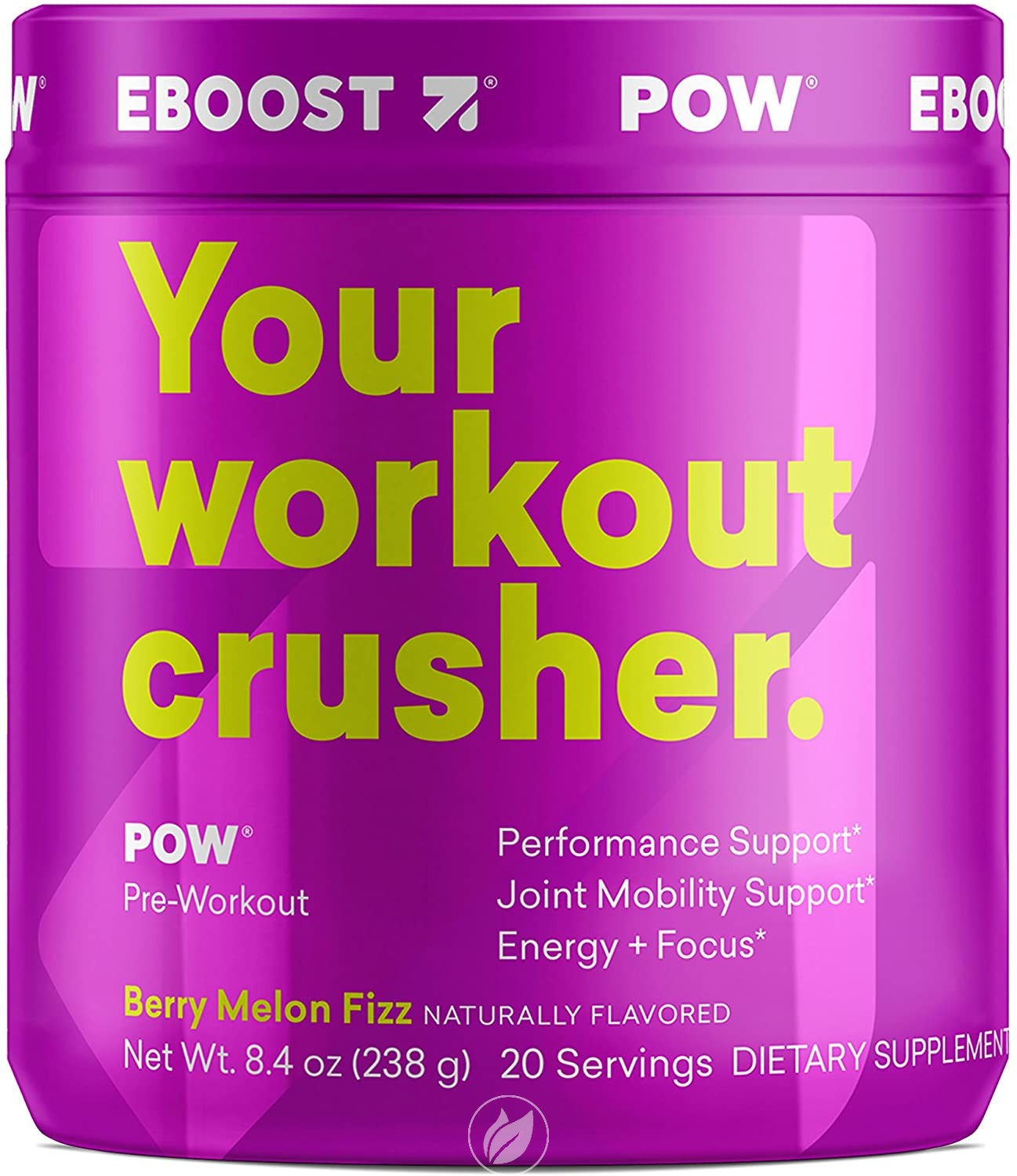 2 Pack Eboost Pow Natural Pre Workout 20 Servings Berry Melon Fizz A Pre Workout Supplement For Performance Joint Mobility Support Energy Focus Men And Women Non Gmo Gluten Free No Creatine Walmart Com