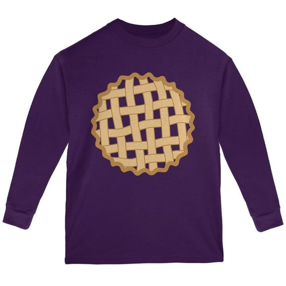 Halloween Lattice Pie Costume Grape Youth Long Sleeve T Shirt Purple YXL