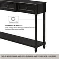 thumbnail image 4 of Console Table 52in Sofa Table With 3 Drawers Long Shelf Rustic Solid Wood Home Furniture For Entryway Living Room Foyer, 4 of 9