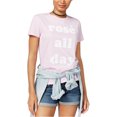 thumbnail image 1 of Dream Scene Womens Rose All Day Graphic T-Shirt, rosa, grande, 1 of 1