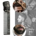 thumbnail image 2 of Makeup Brushes Beauty Makeup Clear Out Stock! Awwp Silver 1X Beard Comb Brush Mens Beard Comb Stainless Shaving Portable Pocket Mustache Comb Brush, 2 of 8