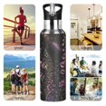 thumbnail image 7 of Yayeee 20oz Insulated Water Bottle Double Wall Stainless Steel with Flip Straw Lid, Dark Gothic Floral, 7 of 7