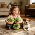 thumbnail image 4 of YiJuHui Soft Leather Toss Bags Funny Face Beanbags Hand Knitted Sandbags for Catching Games Indoor Outdoor Toys, 4 of 5