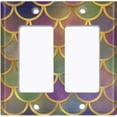 thumbnail image 6 of Metal Light Switch Plate Outlet Cover Mermaid Pastel MER005, 6 of 13
