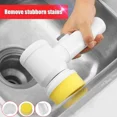 thumbnail image 2 of Cepillo de mano 5 en 1 para bañera, cepillo de limpieza eléctrica para cocina y baño, Herramientas de limpieza para fregadero del hogar, 2 of 5
