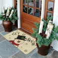 thumbnail image 3 of Winter Door Mat Outdoor for Front Door Decorations , Snowman in Snow with Snowflakes Doormat,Winter Christmas Holiday Welcome Floor Mat Rug Entryway for Porch Farmhouse Decor, 30" x 17", 3 of 6