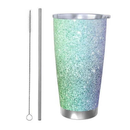 

Junzan Beautiful Glitter for 20oz Stainless Steel Insulated Car Cup with Spillproof Lid - Insulated Coffee Mug Thermal Cup-Straw Two-piece Set
