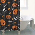 thumbnail image 4 of Halloween Pumpkins Skulls and Bones Shower Curtain 36"x72" ,Bathroom Decorative Shower Curtains Set with 12 Hooks,Modern Waterproof Washable Shower Curtain, 4 of 6
