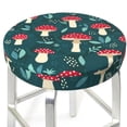 thumbnail image 6 of Goofa Amanita Mushroom Printed Stool Covers Round, Waterproof Round Bar Stool Covers Anti-Slip Round Bar Stool Seat Cover with Elastic Bands Durable -13 inch, 6 of 7