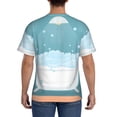 thumbnail image 3 of Bixox Men's Bathtub with Soap Bubbles Printed Short Sleeve Skinny Athletic T-Shirt, 3 of 6