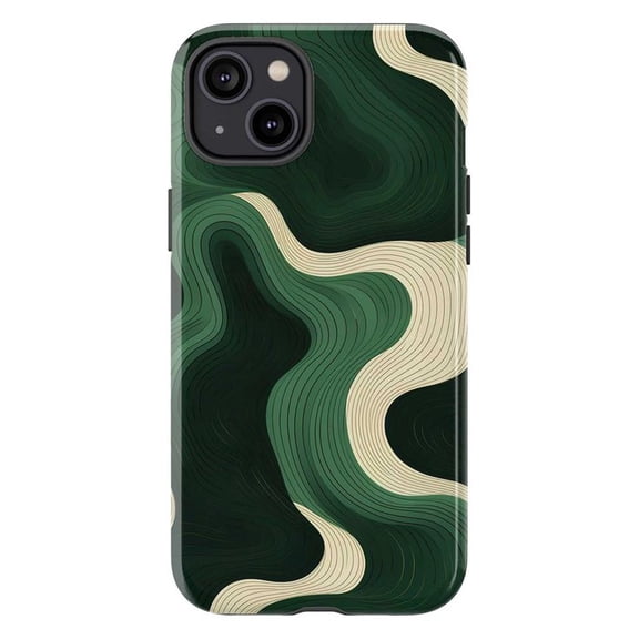 Topographic Map Pattern Phone Case – Durable Protective Cover for iPhone 16 15 14 13 12 11 Pro Max Plus Mini