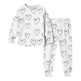 thumbnail image 2 of Cowsor Big Kids Boys Girls Valentine's Day Creative Graffiti Print Long Sleeve Top Pants Set Cute Holiday Outfit 5-16 Years Old, 2 of 7