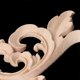 thumbnail image 3 of Wood Carved Corner Onlay Applique Frame Decoration Furniture Unpainted Home, 3 of 4