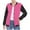 1-Pinky, variant on Womens Jackets Trendy New Women Casual Button down Cardigan Coat Fall Color Block Long Sleeve Baseball Jackets Outerwear with Pocket Green S