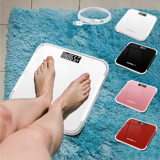 Báscula Electrónica Ganfancp Fitness Pantalla LCD Mini Recargable
