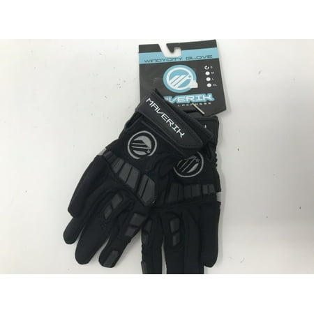 New Maverik Lacrosse Windy City Glove Black/Gray (Best Lacrosse Gloves For Defense)