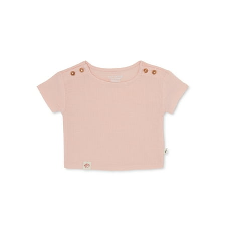 

easy-peasy Baby Short Sleeve Solid Woven Tee Sizes 0-24 Months