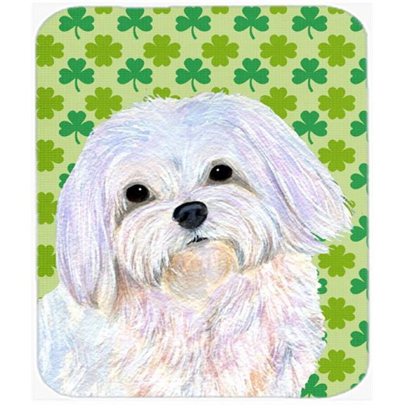 Carolines Treasures  Maltese St. Patricks Day Shamrock Portrait Mouse Pad