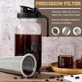 thumbnail image 3 of 64oz cold brew coffee maker, 2 quart wide mouth with extra fine stainless steel filter (black)., 3 of 5