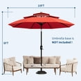 thumbnail image 2 of QinaQin Parasol de Patio Ventilé, 8 Nervures Robustes, Manivelle et Inclinaison Faciles, Rouge, 2 of 8