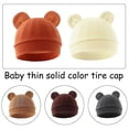 thumbnail image 4 of Newborns Nursery Caps for Infants 0-3 Months, Breathable Cotton Fetal Hat Baby Hospital Hat Comfortable Bonnet Unsiex dark grey, 4 of 5