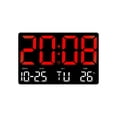 thumbnail image 2 of Injueey Reloj de doble propósito Pantalla todo en con calendario e información meteorológica Despertador multifuncional Electrodomésticos color rojo dual, 2 of 6
