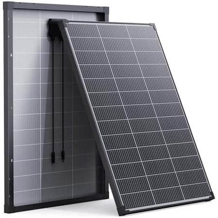 N-Type 16BB 100 Watt Solar Panel,Gifts for Men,Solar Panel 100W 12V,25% High Efficiency Monocrystalline PV Module IP68 Waterproof for RV Marine Rooftop Power Station Off-Grid Systems (1PCS)