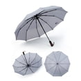 thumbnail image 4 of Viaje plegable camping paraguas sol lluvia al aire libre automático extra de 10 huesos con asa de madera Accesorios a prueba de viento Gris Methold HA009540-03, 4 of 6