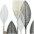 thumbnail image 4 of 24" x 60" Bronze Metal Leaf Sculpture with Black Base, by DecMode, 4 of 8