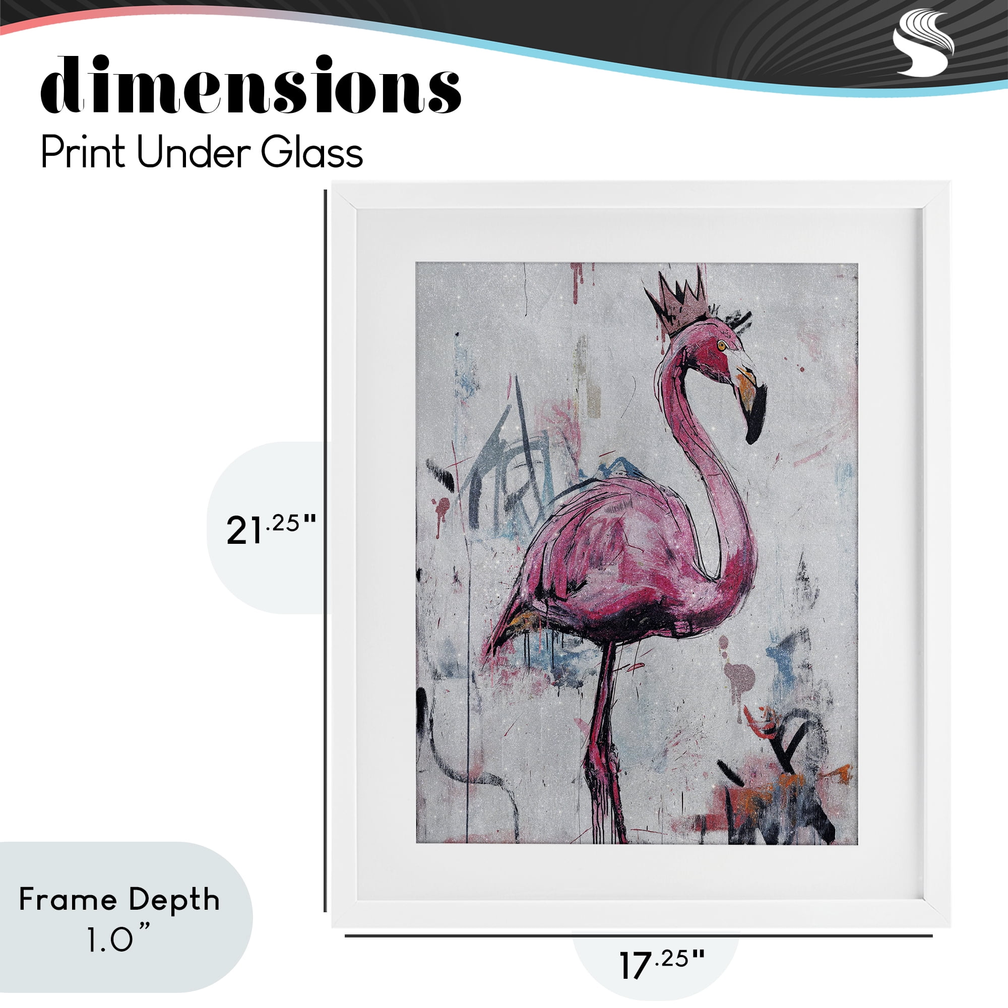 Stupell Industries Urban Feather Glow White Framed Print Under Glass, design by Svetlana Aleynikova