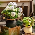 thumbnail image 5 of Faux Bamboo Woven Cement Planter, 5 of 13