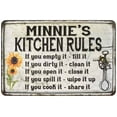 thumbnail image 1 of Minnie's Kitchen Rules Chic Sign Vintage Décor 8 x 12 Matte Finish Metal 108120032242, 1 of 1