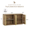 thumbnail image 2 of BELLEZE Sideboard Buffet Cabinet with Storage, 62 Inch Mid Century Modern Arched Wood Buffet Table, Versatile Credenza Console Table for Kitchen, Entryway, Dining Room, or Hallway, 2 of 7