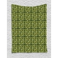 thumbnail image 1 of Botanical Tapestry, Berries and Flowers Leaves Khokhloma Rhythmic Print, Wall Hanging for Bedroom Living Room Dorm Decor, 40W X 60L Inches, Pale Earth Yellow Lime Green Dark Green, by Ambesonne, 1 of 2