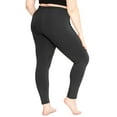 thumbnail image 3 of Stretch Is Comfort Women's Polyester Plus Size Leggings Black 2X, 3 of 6