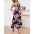 thumbnail image 2 of Vestido largo Annebouti para verano primavera 2025 con estampado floral, color rosa marino, 2 of 7