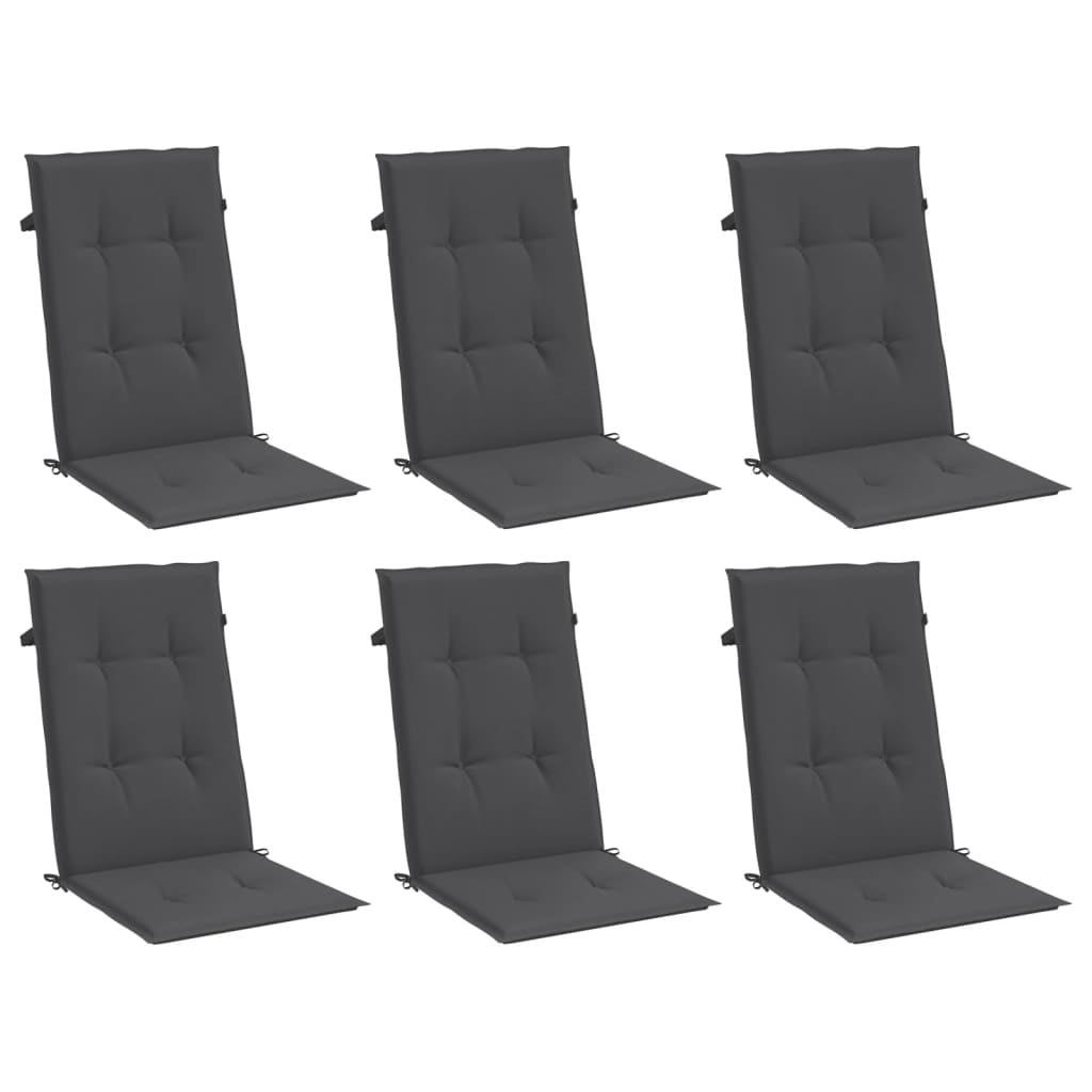 vidaXL Highback Chair Cushions Outdoor Seat Pad Garden Patio Furniture Fabric