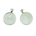 thumbnail image 3 of maskred 50 Pcs Plateau Rond Vierge pour Collier Pendentif Base DIY Cabochon Argent Blanc 29x22mm 1 Ensemble, 3 of 6