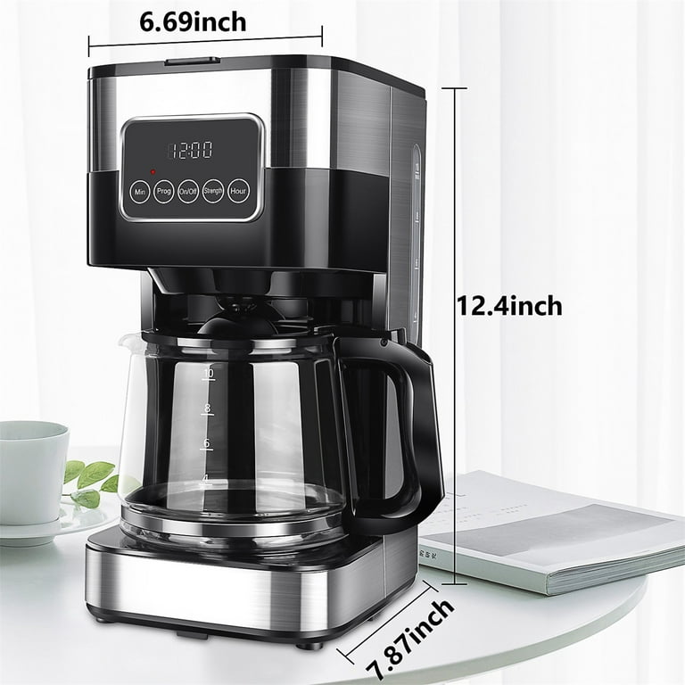 Home and Garden Clearance! 10-Cup Drip Coffee Maker Grind and Brew  Automatic Coffee Machine 900W Aluminum