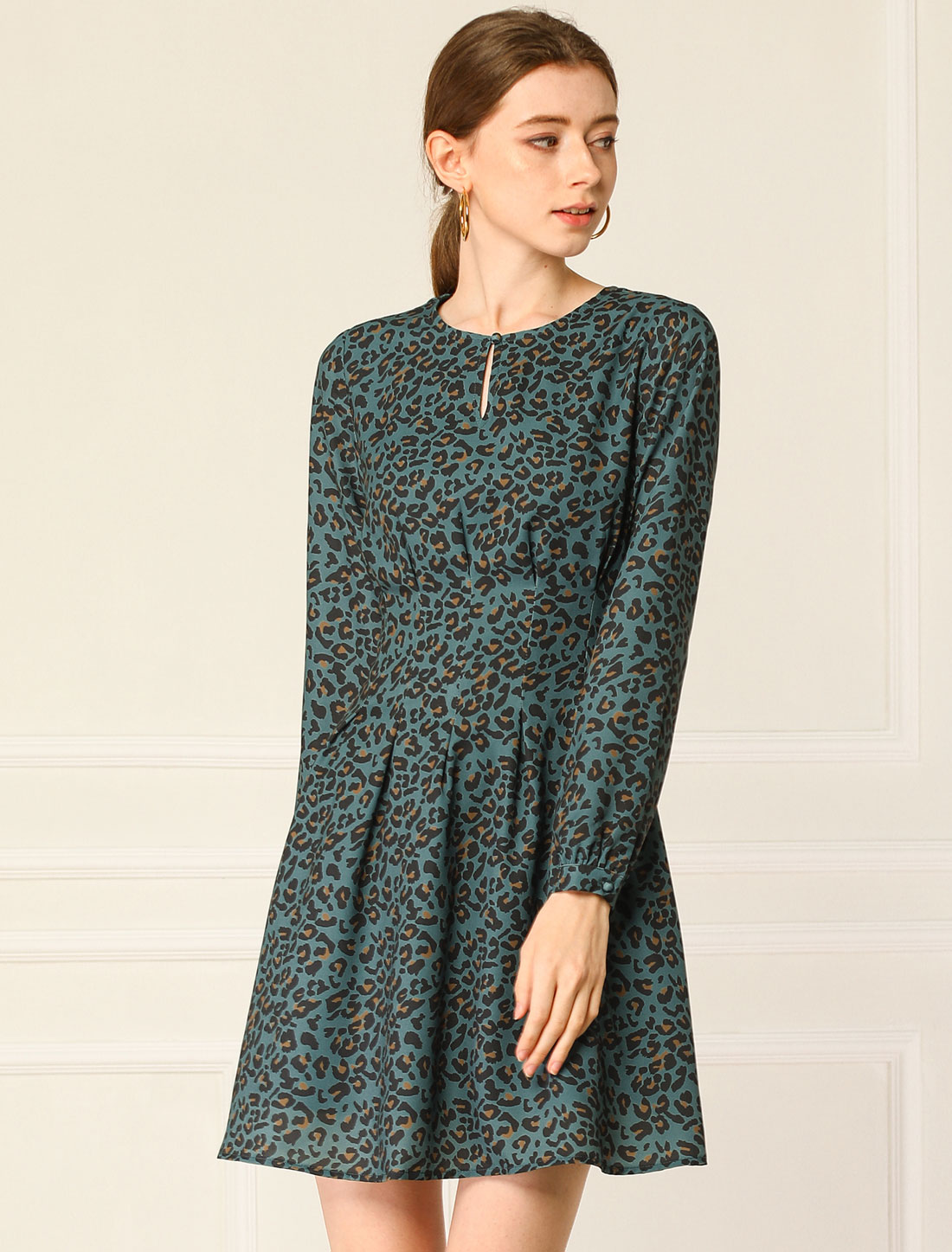 allegra animal print jacquard dress