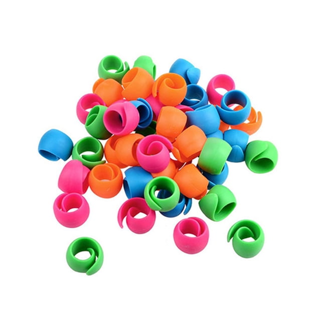 Abrazaderas de carrete de hilo de colores mezclados Abrazaderas de bobina reutilizadas flexibles Evitan que las colas de hilo se desenrollen Suministros de costura, paquete de 48 Inevent HA012462-00