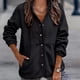 thumbnail image 4 of Pntutb Ladies Winter Loose top Color sólido manga larga sin capucha Casual chaqueta de felpa/chaqueta Pntutb Pntutb-1161, 4 of 5