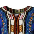 thumbnail image 6 of Women Short Sleeve Summer Traditional African Dresses Africa Style Mini Dress Dashiki Cocktail Dress - Blue, as described, 6 of 6