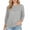 Gray plus size fall sweater a1, variant on Fall Winter Plus Size Knitted Tops for Women 3/4 Sleeve Casual Pullover Boho Loose Fit Solid Comfy Blouses Trendy Work Outfits Cold Weather Layering, Gray 3XL