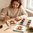 thumbnail image 5 of Christmas Sea Glass Art Kit, DIY Sea Glass Set with Wooden Easel, Festive Holiday Craft Supplies for Beginner-Friendly Handmade Christmas Decorations and Home Decor, 5 of 6
