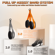 Pull Up Assistance Bands, Heavy Duty Resistance Band for Pull Up Bar, Adjustable Weight/Size with Fabric Feet/Knee Rest, Bands for Pull Up Assist for Strength Training, Pull Up Assist Band