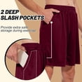 thumbnail image 2 of JIUKE Mens Athletic Shorts Drawstring Elastic Waisted Wide Leg Workout Shorts with Pockets, 2 of 3